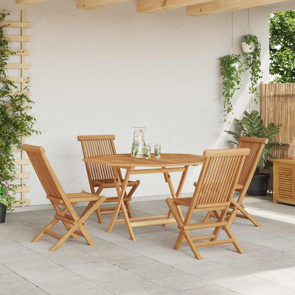 Have Spisebordssæt 5 pcs Brun Massivt teaktræ