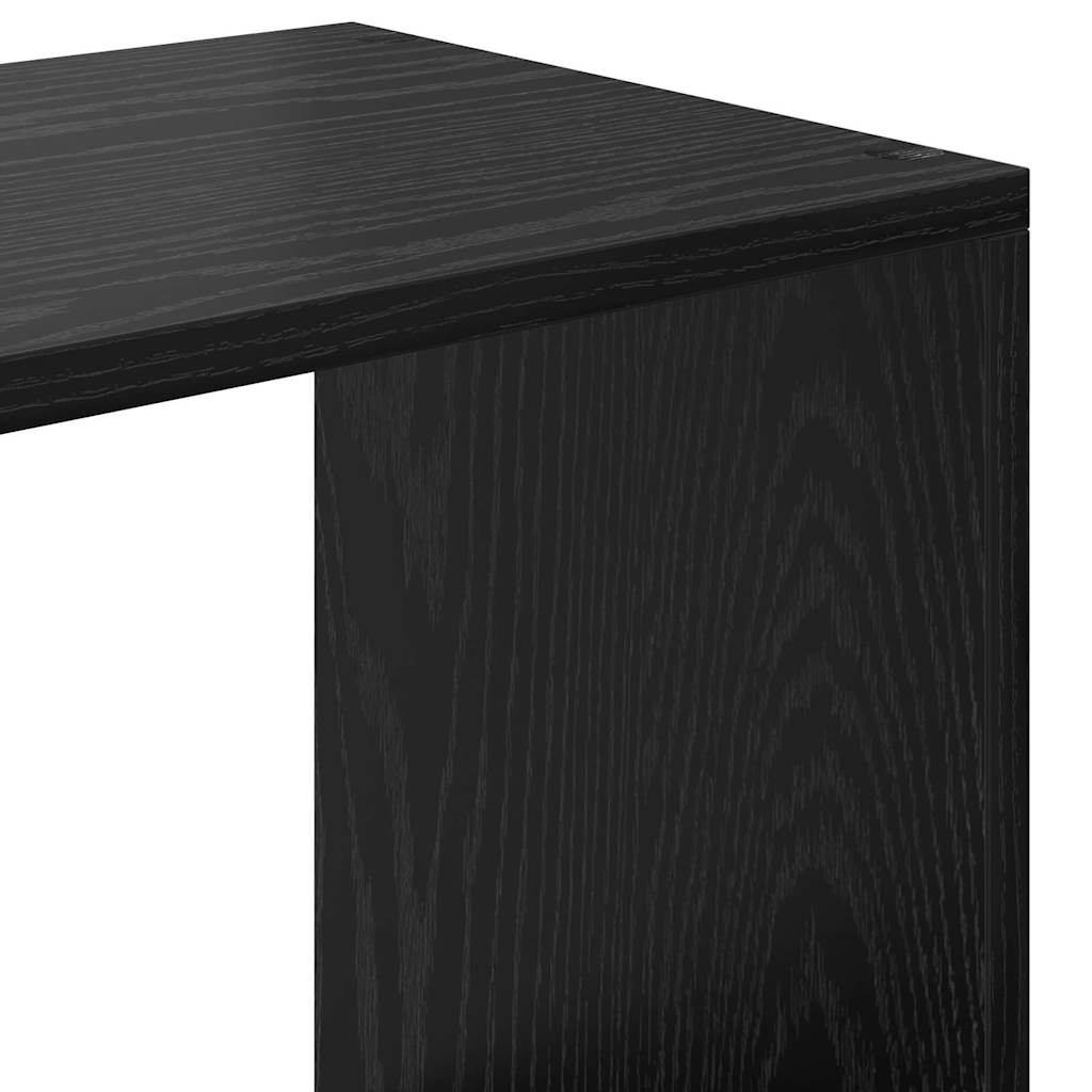 Bogskab Sort eg 137.5 x 29 x 137.5 cm Konstrueret træ