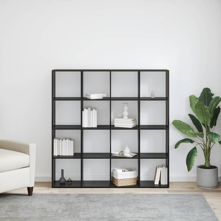 Bogskab Sort eg 137.5 x 29 x 137.5 cm Konstrueret træ