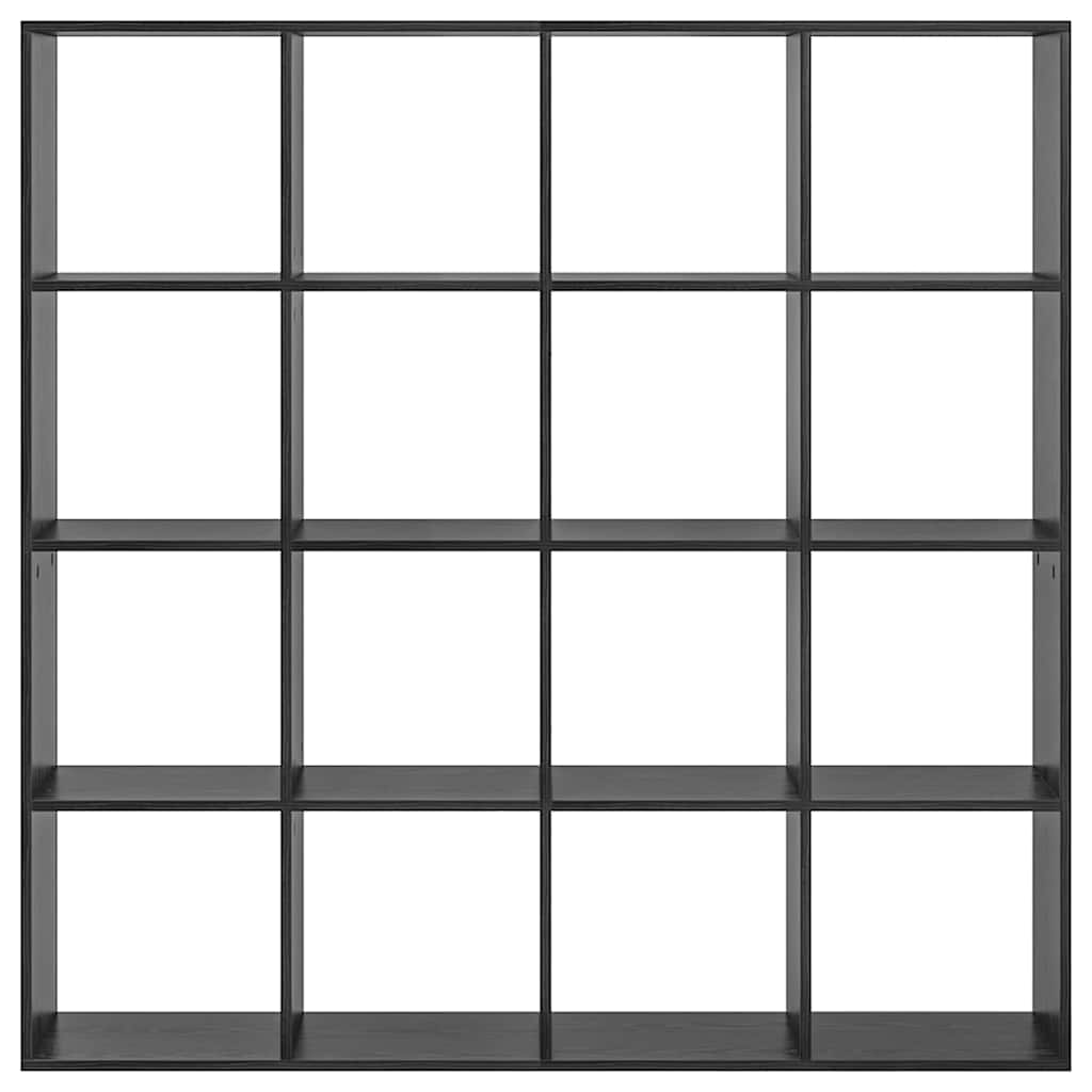 Bogskab Sort eg 137.5 x 29 x 137.5 cm Konstrueret træ