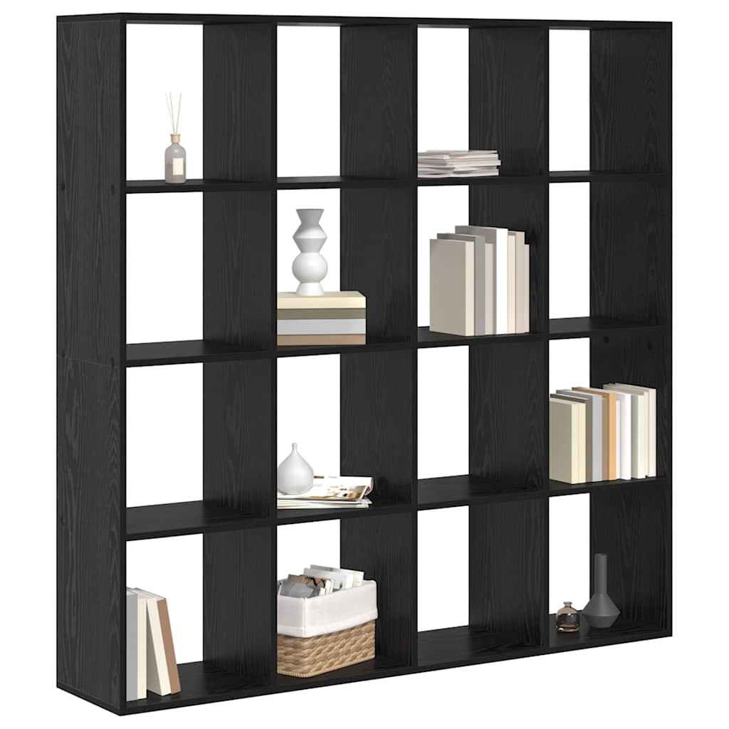 Bogskab Sort eg 137.5 x 29 x 137.5 cm Konstrueret træ