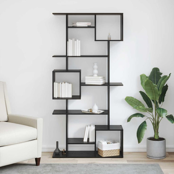 Bogskab Sort eg 92 x 29 x 188 cm Konstrueret træ