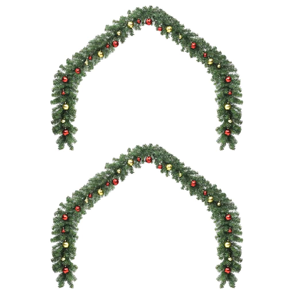 Julekrans med 600 LED'er 2 pcs Grøn PVC