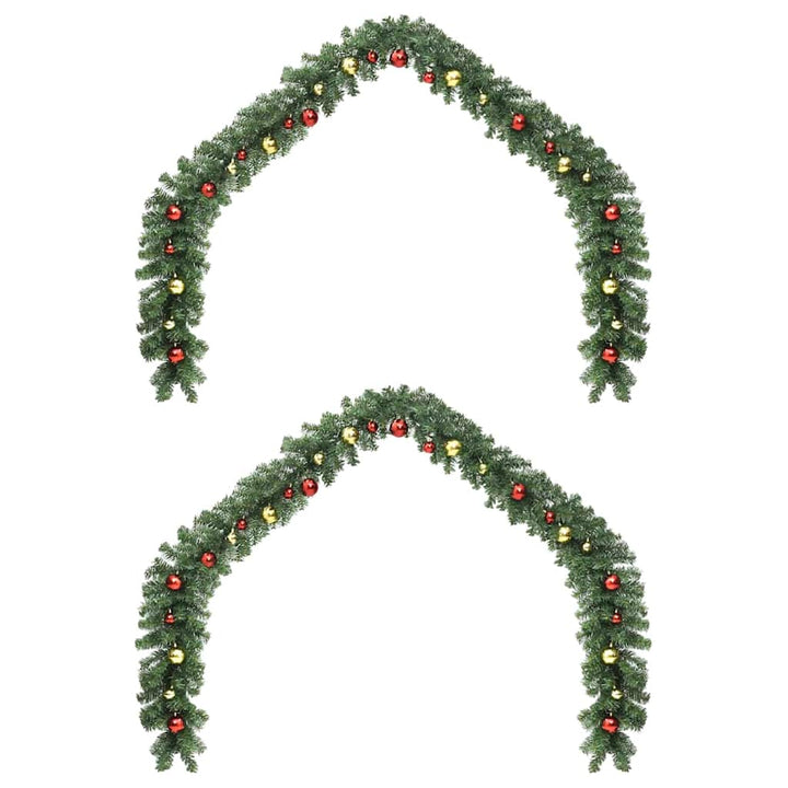 Julekrans med 600 LED'er 2 pcs Grøn PVC