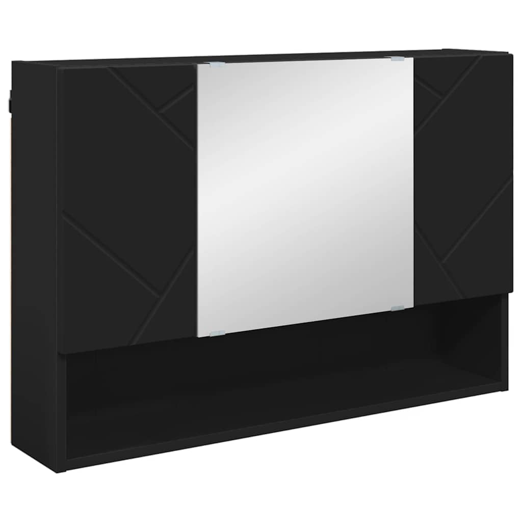 Badeværelsesmøbel sæt med skuffe 2 pcs Sort 76,5 x 35 x 64 cm