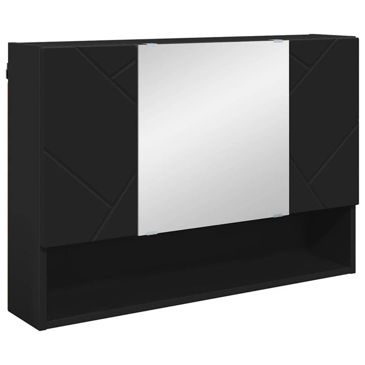 Badeværelsesmøbel sæt med skuffe 2 pcs Sort 76,5 x 35 x 64 cm