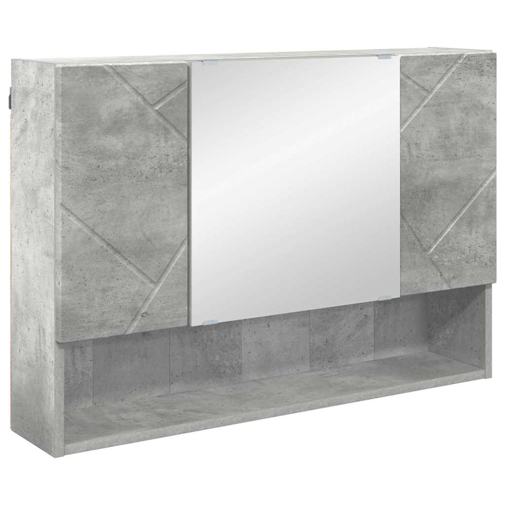 Badeværelsesmøbel sæt med dør 2 pcs Betongrå 76,5 x 35 x 64 cm