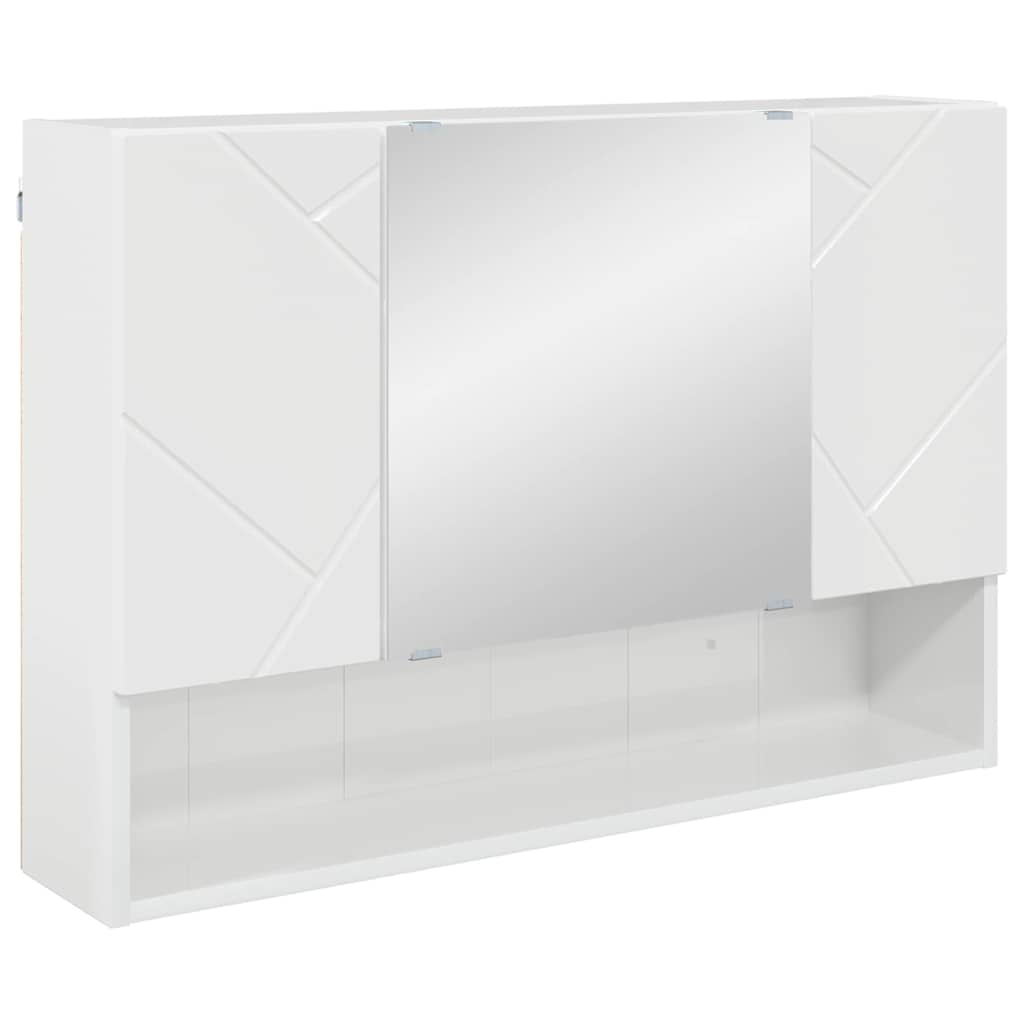 Badeværelsesmøbel sæt 2 pcs Hvid højglans 76,5 x 35 x 64 cm