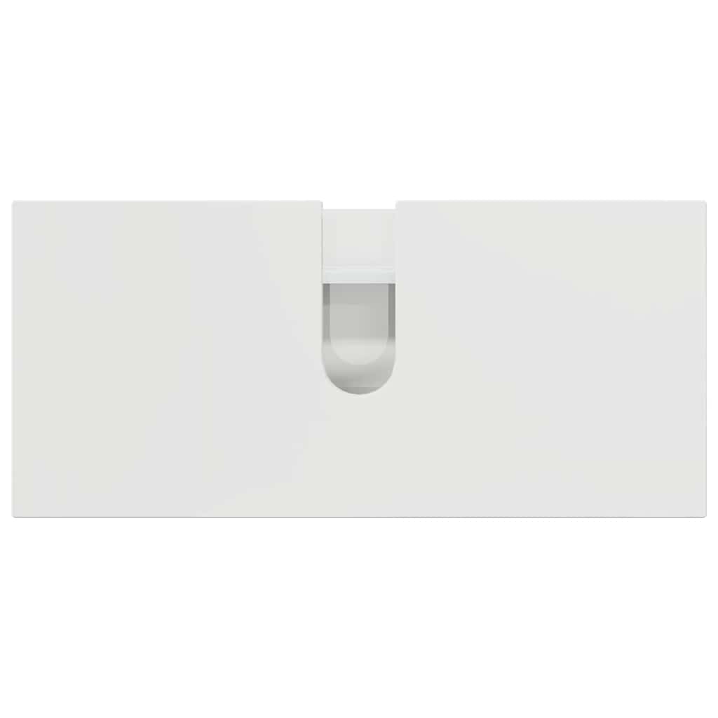 Badeværelsesmøbel sæt 2 pcs Hvid højglans 76,5 x 35 x 64 cm