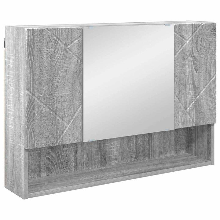 Badeværelsesmøbel sæt 2 pcs Grå sonoma-eg 76,5 x 35 x 64 cm