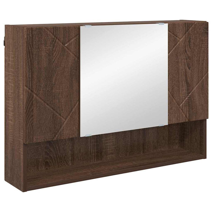 Badeværelsesmøbel sæt med hylde 2 pcs Brun eg 76,5 x 35 x 64 cm