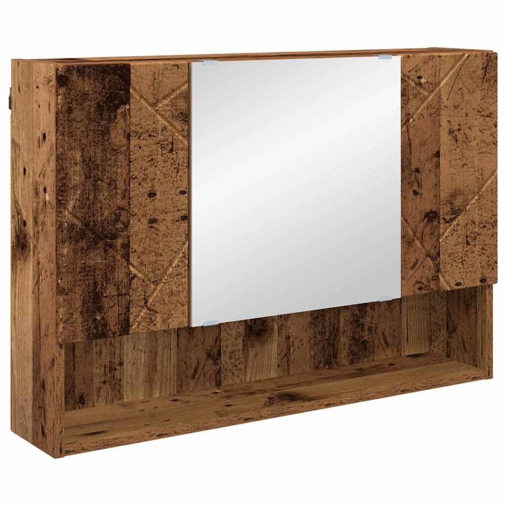 Badeværelsesmøbel sæt 2 pcs Gammelt træ 76,5 x 35 x 64 cm