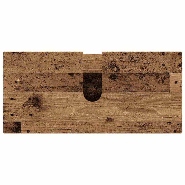 Badeværelsesmøbel sæt 2 pcs Gammelt træ 76,5 x 35 x 64 cm