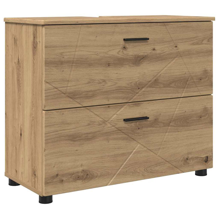 Badeværelsesmøbel sæt 2 pcs artisan eg 76,5 x 35 x 64 cm