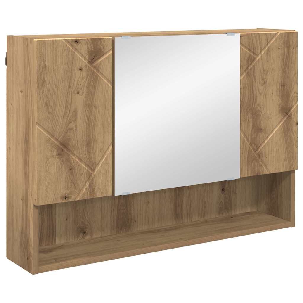 Badeværelsesmøbel sæt 2 pcs artisan eg 76,5 x 35 x 64 cm