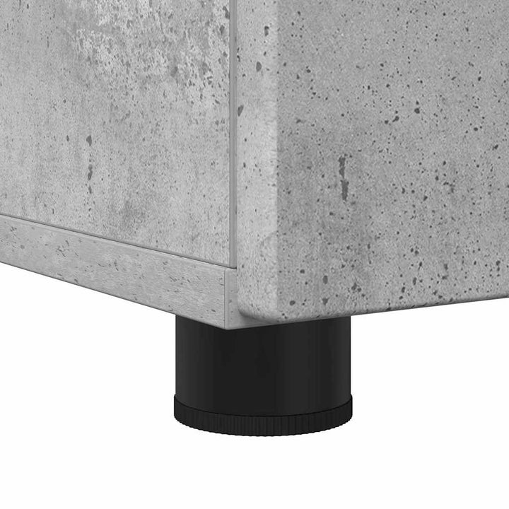 Badeværelsesmøbel sæt med dør 3 pcs Betongrå 76,5 x 35 x 64 cm