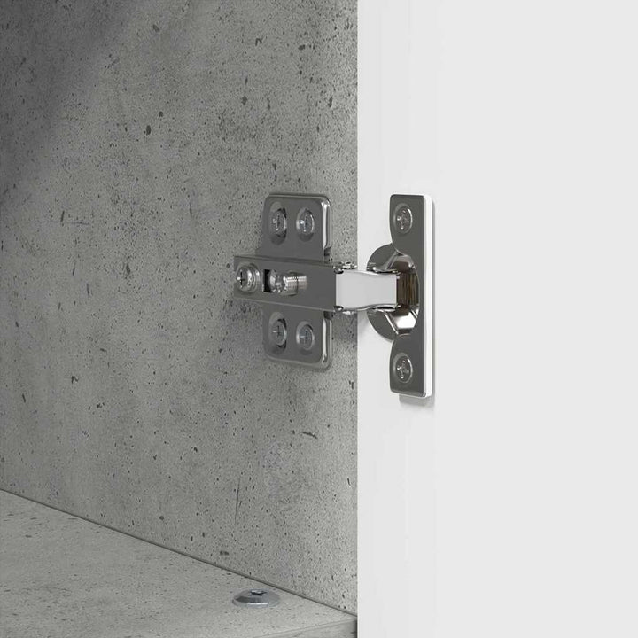 Badeværelsesmøbel sæt med dør 3 pcs Betongrå 76,5 x 35 x 64 cm