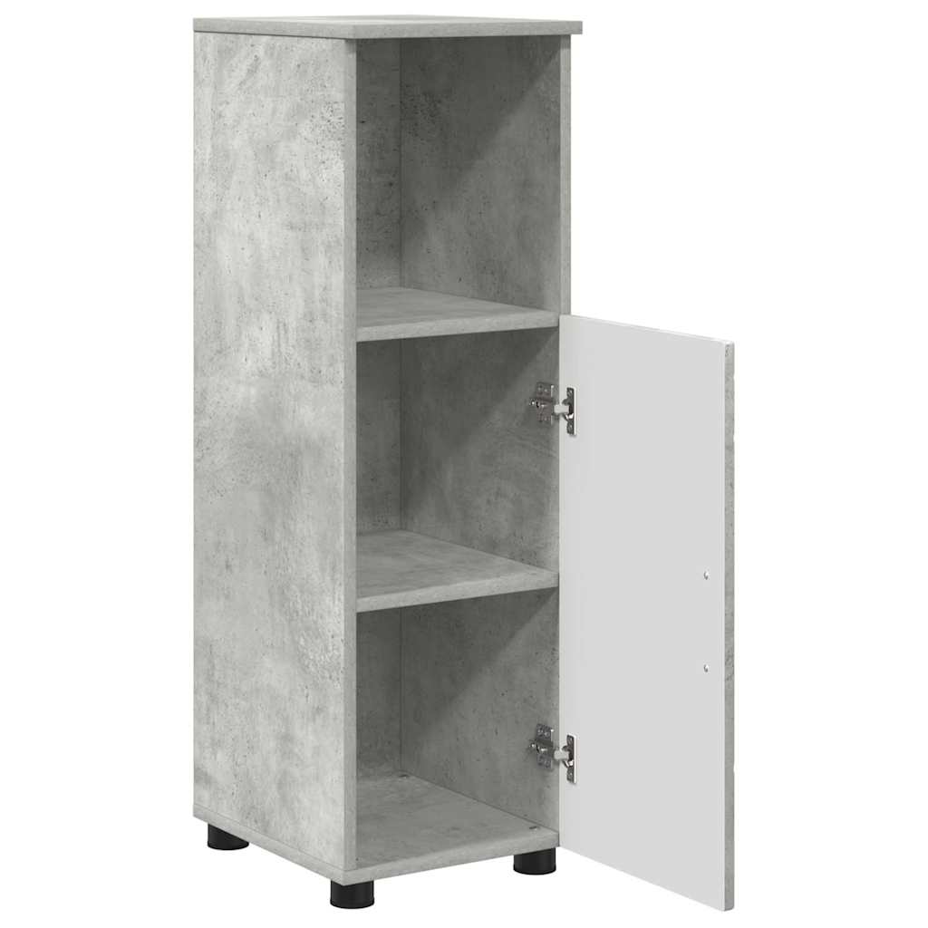 Badeværelsesmøbel sæt med dør 3 pcs Betongrå 76,5 x 35 x 64 cm