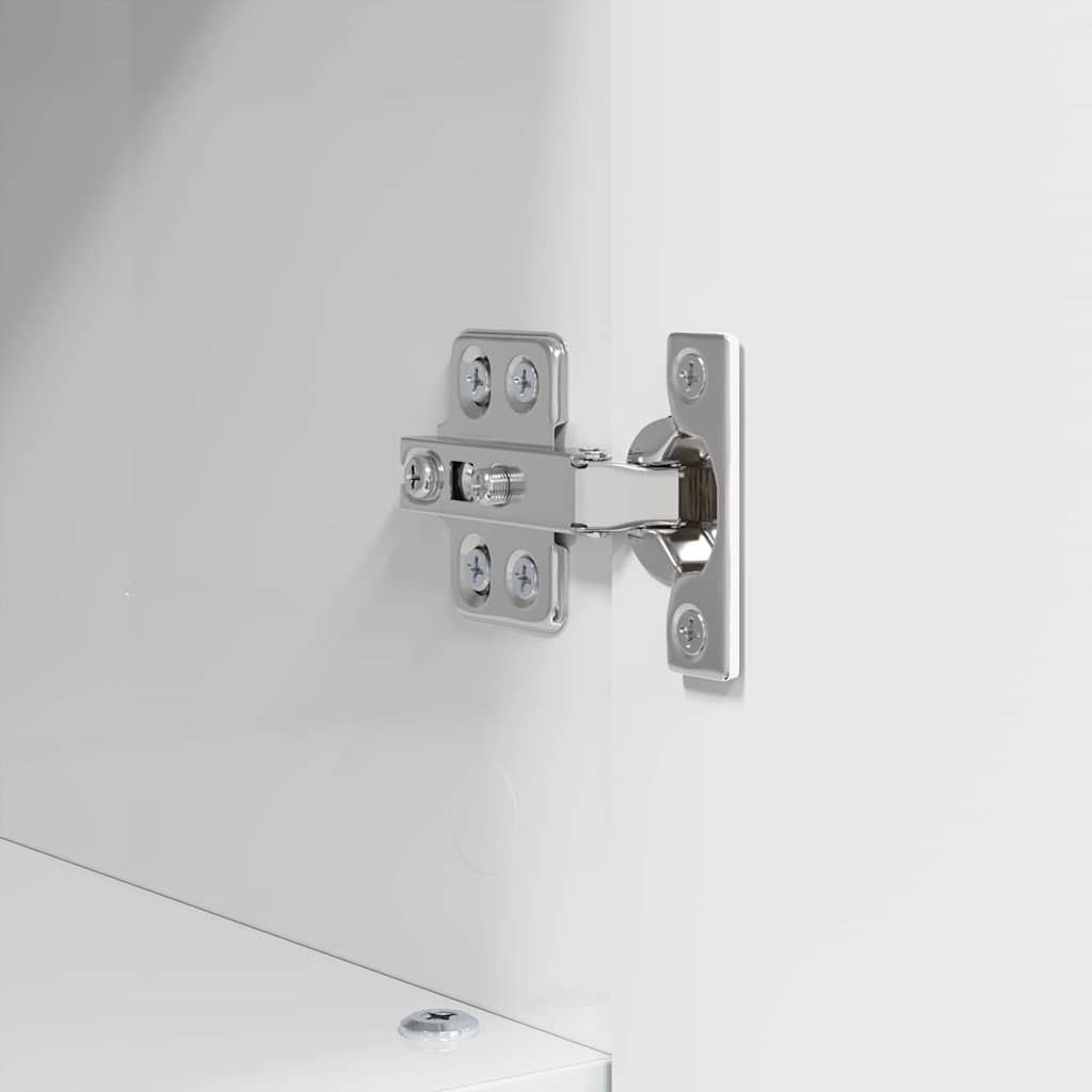 Badeværelsesmøbel sæt 3 pcs Hvid højglans 76,5 x 35 x 64 cm