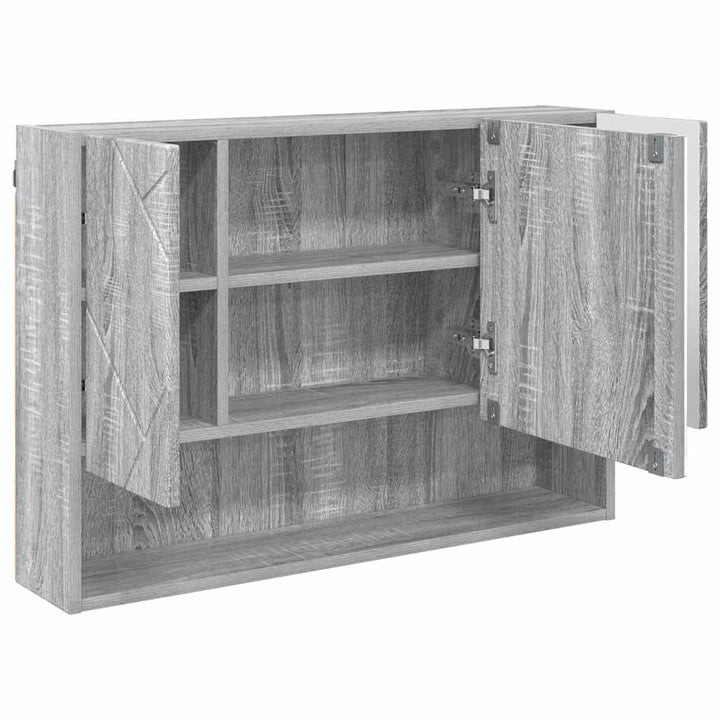 Badeværelsesmøbel sæt 3 pcs Grå sonoma-eg 76,5 x 35 x 64 cm