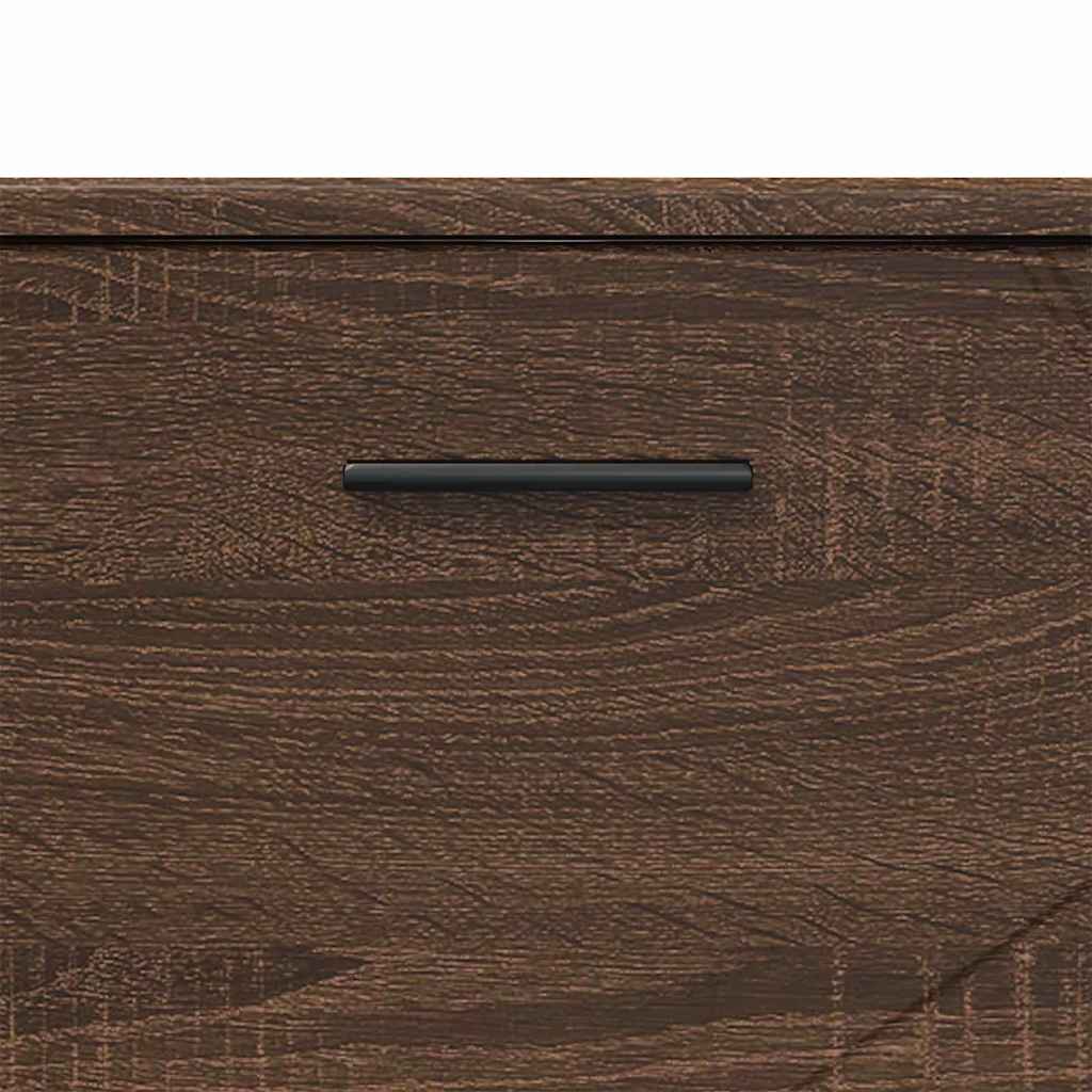 Badeværelsesmøbel sæt med hylde 3 pcs Brun eg 76,5 x 35 x 64 cm