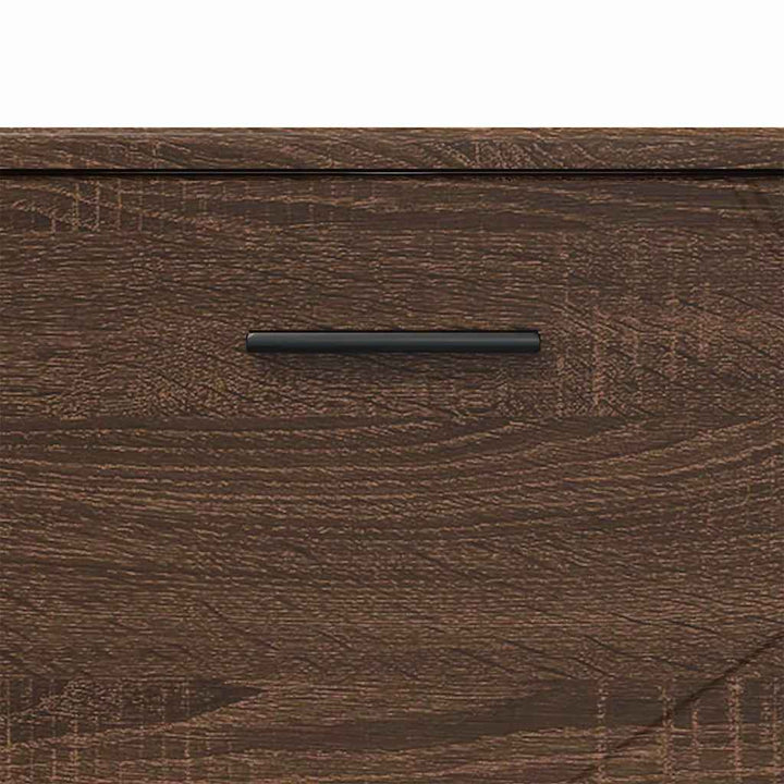 Badeværelsesmøbel sæt med hylde 3 pcs Brun eg 76,5 x 35 x 64 cm