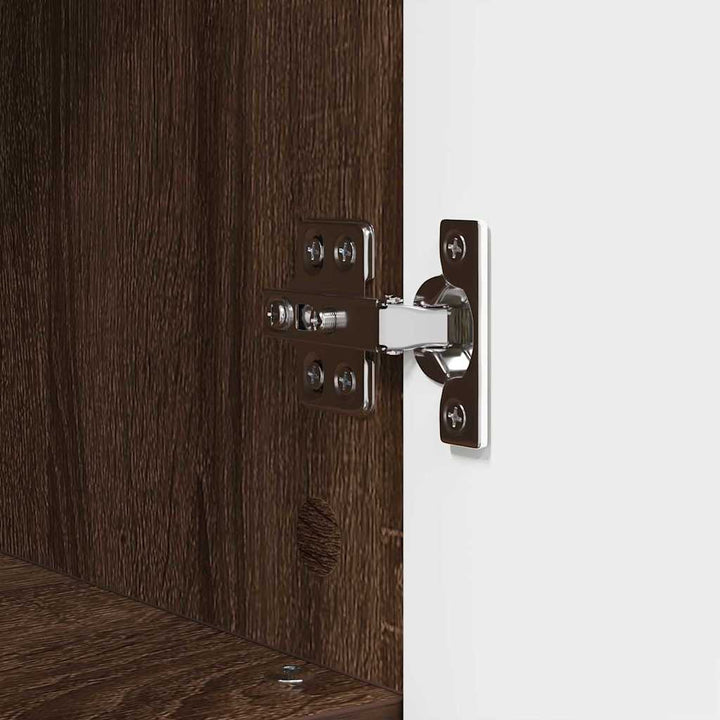 Badeværelsesmøbel sæt med hylde 3 pcs Brun eg 76,5 x 35 x 64 cm