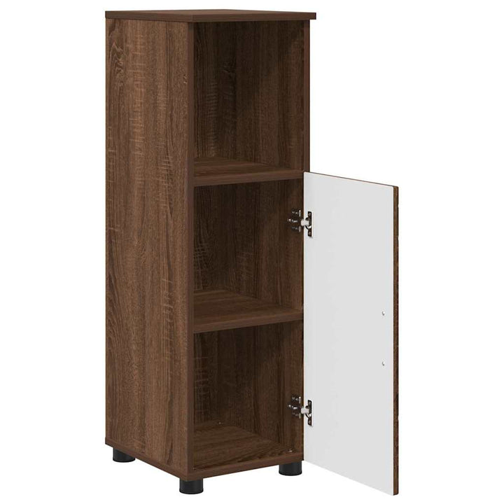 Badeværelsesmøbel sæt med hylde 3 pcs Brun eg 76,5 x 35 x 64 cm