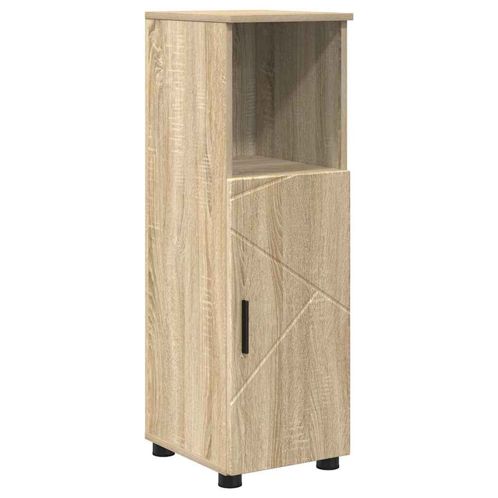 Badeværelsesmøbel sæt med dør 4 pcs Sonoma-eg 30 x 35 x 192 cm