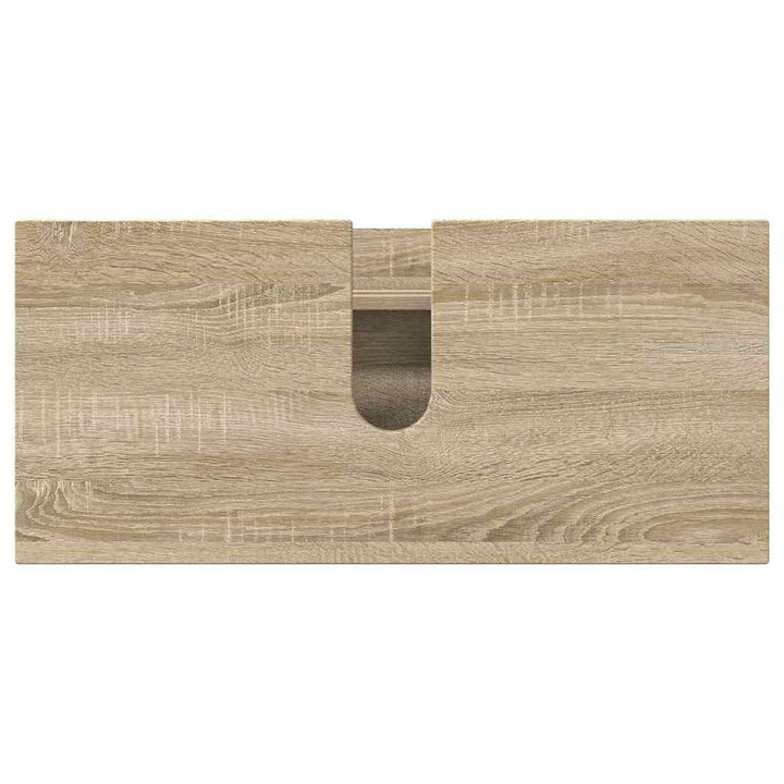 Badeværelsesmøbel sæt med dør 4 pcs Sonoma-eg 30 x 35 x 192 cm