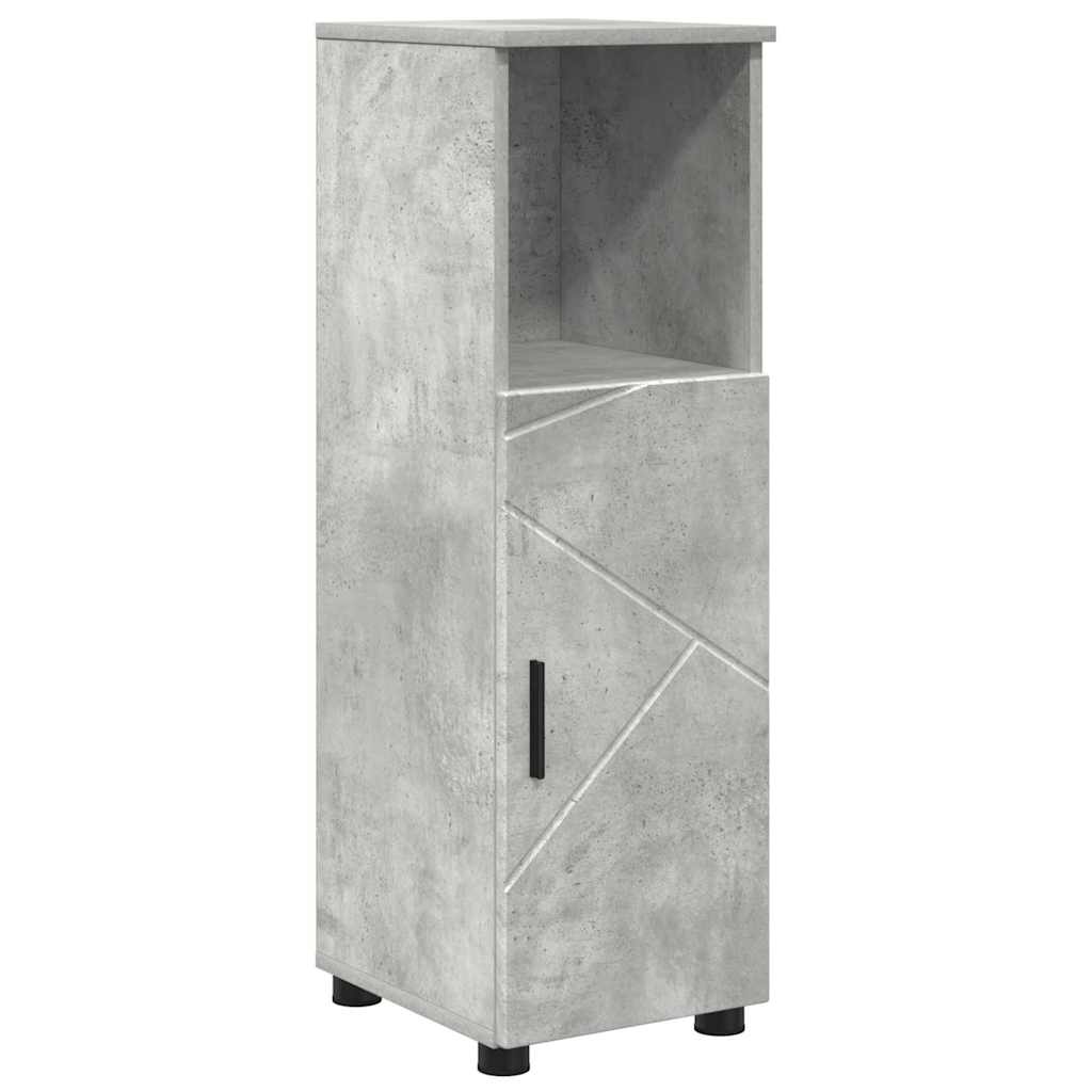 Badeværelsesmøbel sæt med hylde 4 pcs Betongrå 30 x 35 x 192 cm