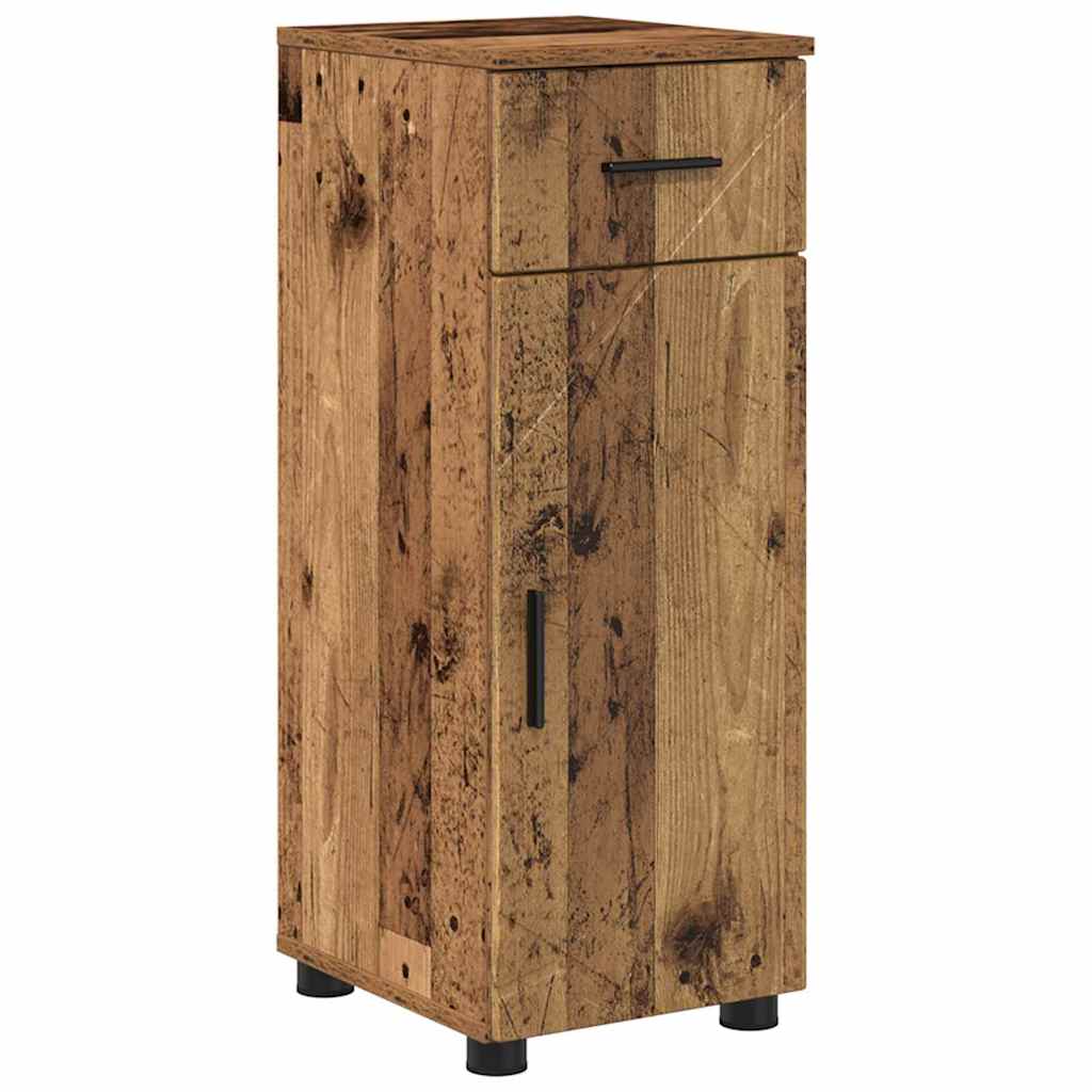 Badeværelsesmøbel sæt 4 pcs Gammelt træ 30 x 35 x 192 cm