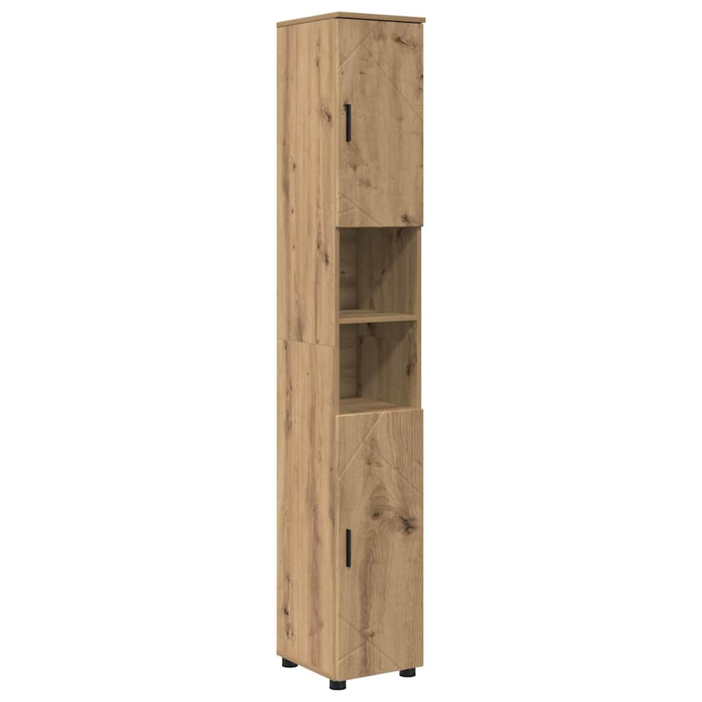 Badeværelsesmøbel sæt med dør 4 pcs artisan eg 30 x 35 x 192 cm