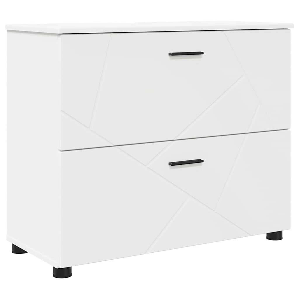 Badeværelsesmøbel sæt med skuffe 5 pcs Hvid 30 x 35 x 192 cm