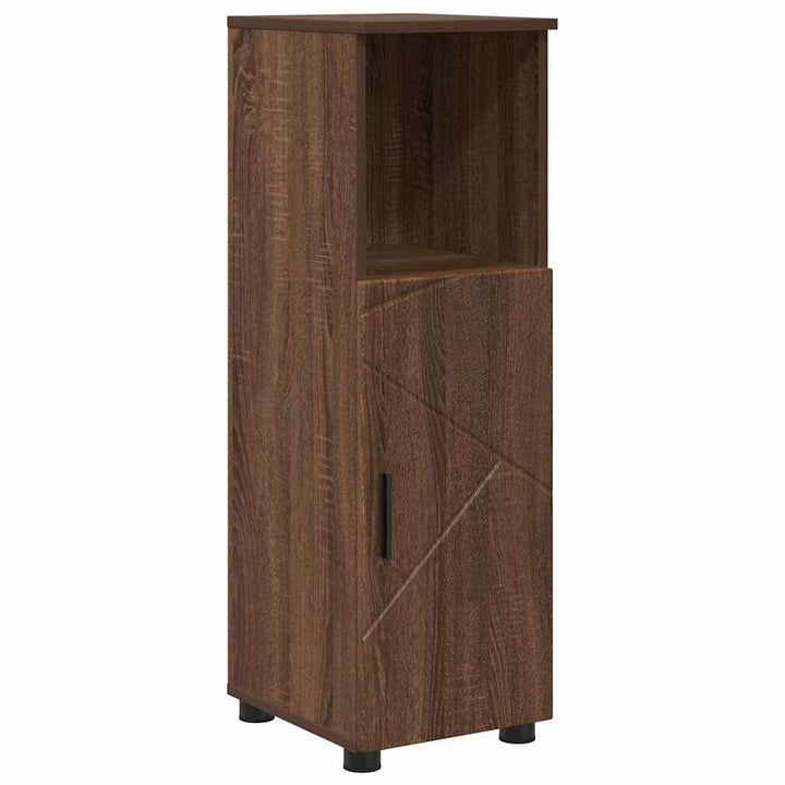 Badeværelsesmøbel sæt med skuffe 5 pcs Brun eg 30 x 35 x 192 cm