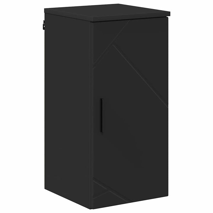 Badeværelsesmøbel sæt med skuffe 5 pcs Sort 30 x 35 x 192 cm