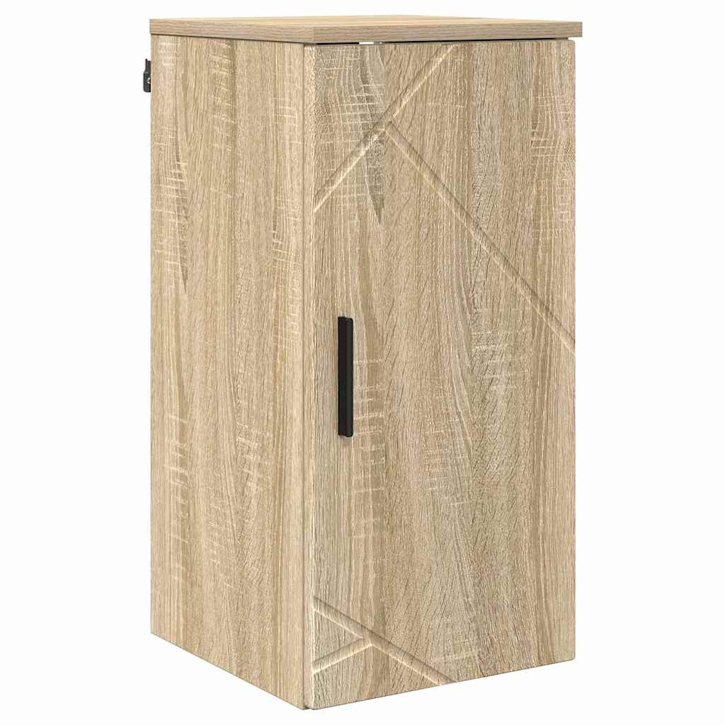 Badeværelsesmøbel sæt med dør 5 pcs Sonoma-eg 30 x 35 x 192 cm