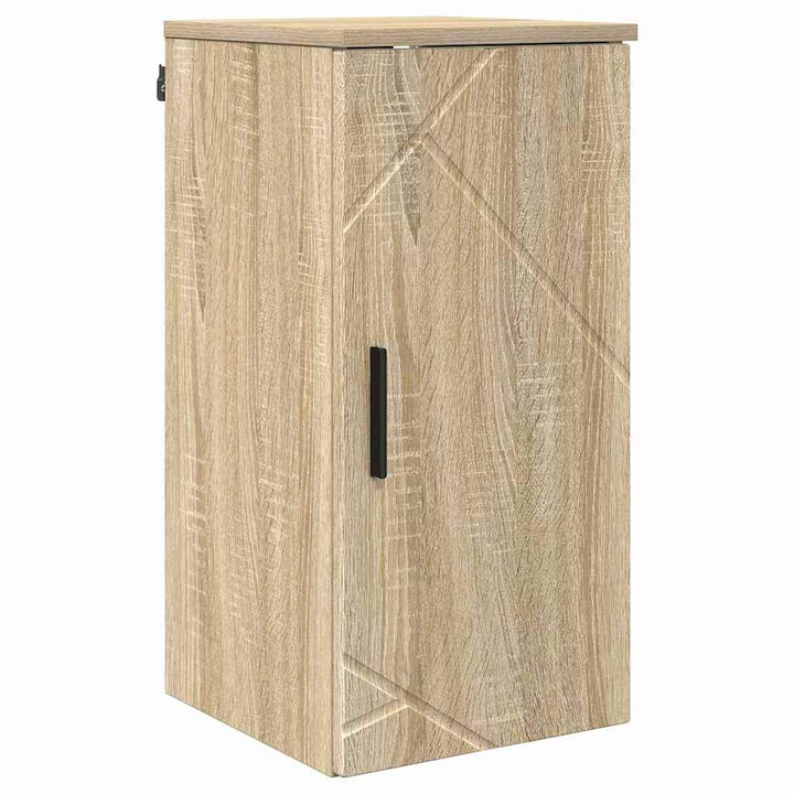 Badeværelsesmøbel sæt med dør 5 pcs Sonoma-eg 30 x 35 x 192 cm