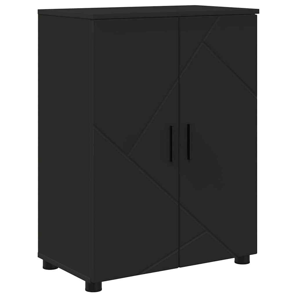 Badeværelsesmøbel sæt med skuffe 4 pcs Sort 30 x 35 x 192 cm