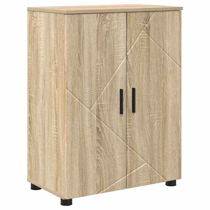 Badeværelsesmøbel sæt med dør 4 pcs Sonoma-eg 30 x 35 x 192 cm