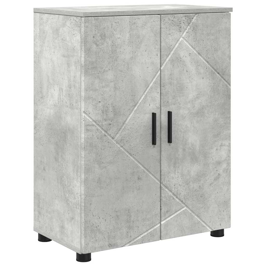 Badeværelsesmøbel sæt med hylde 4 pcs Betongrå 30 x 35 x 192 cm