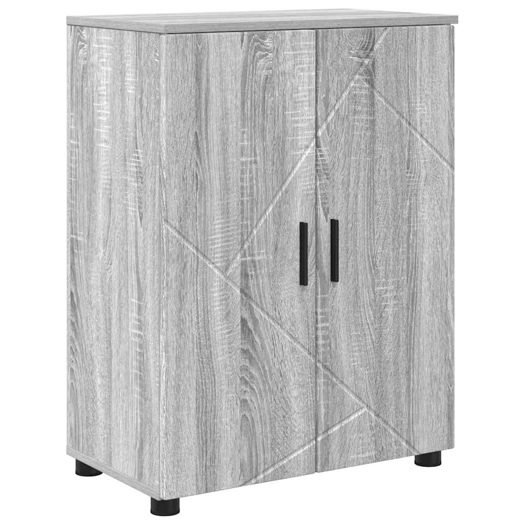 Badeværelsesmøbel sæt 4 pcs Grå sonoma-eg 30 x 35 x 192 cm