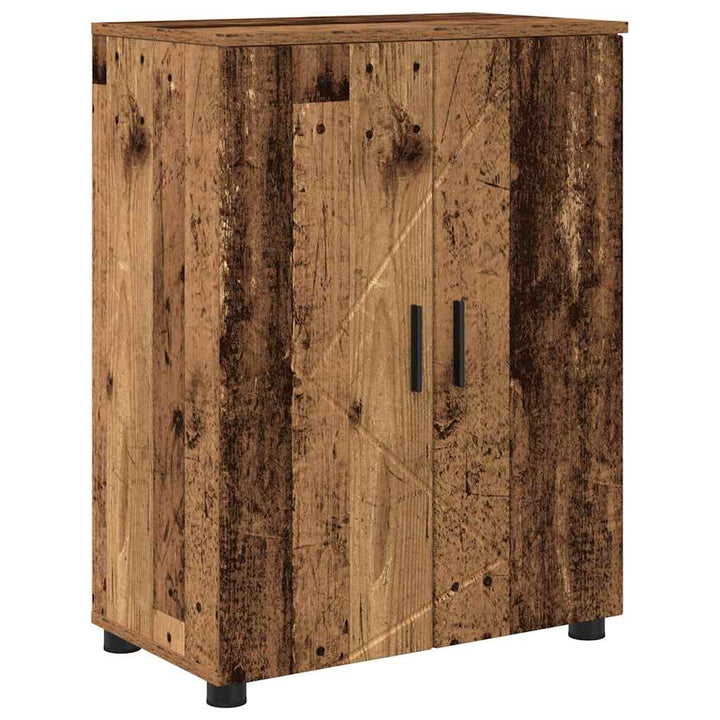 Badeværelsesmøbel sæt 4 pcs Gammelt træ 30 x 35 x 192 cm