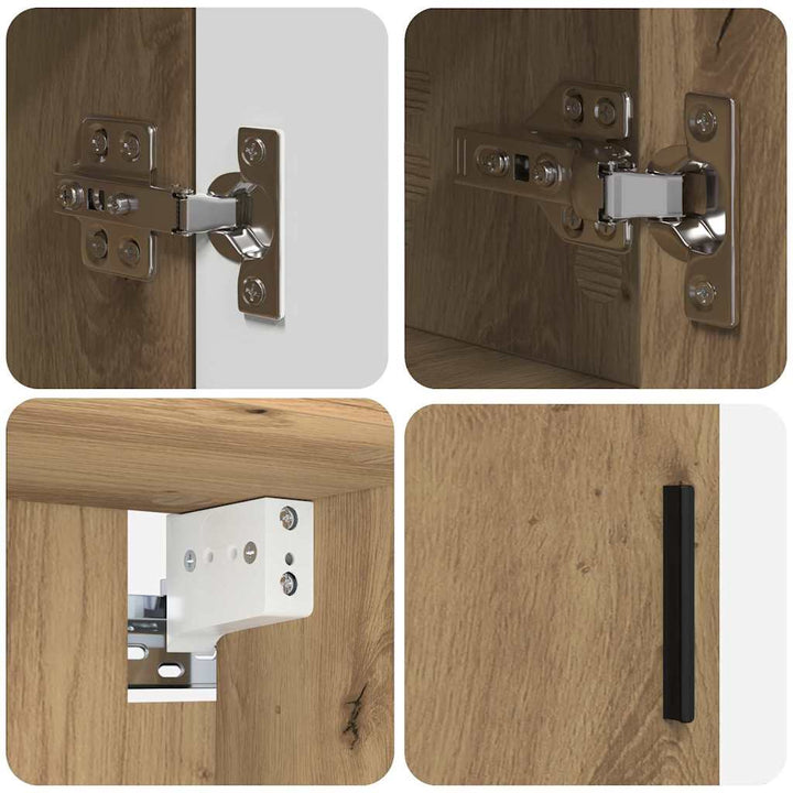 Badeværelsesmøbel sæt med dør 4 pcs artisan eg 30 x 35 x 192 cm