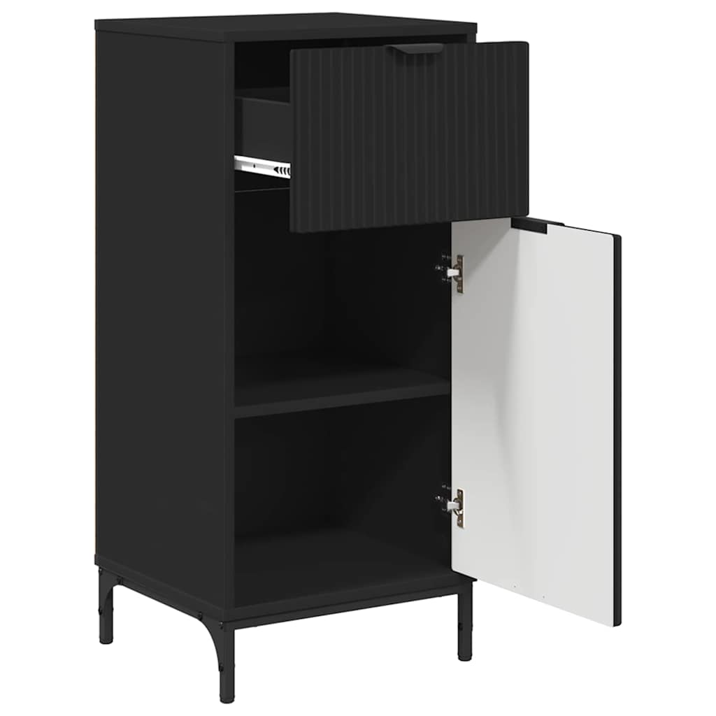 Badeværelsesmøbel sæt med skuffe 2 pcs Sort 39.5 x 36 x 88 cm