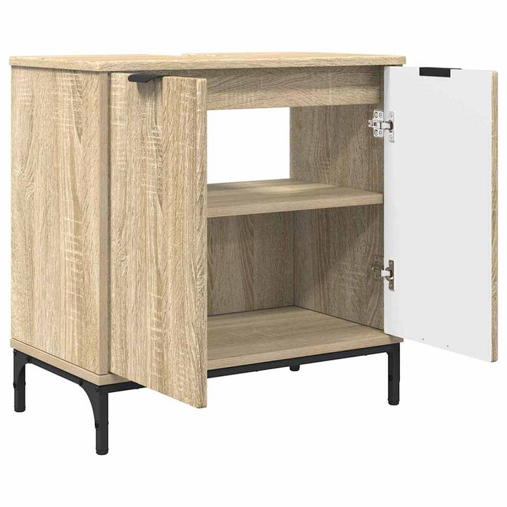 Badeværelsesmøbel sæt Plaid 2 pcs Sonoma-eg 39.5 x 36 x 88 cm