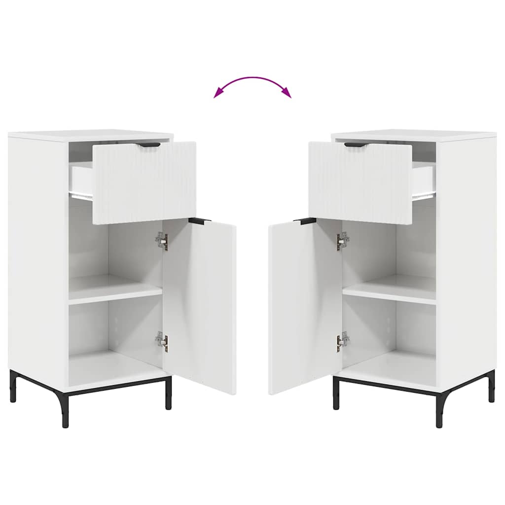 Badeværelsesmøbel sæt 2 pcs Hvid højglans 39.5 x 36 x 88 cm