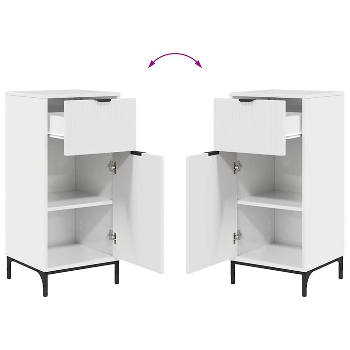 Badeværelsesmøbel sæt 2 pcs Hvid højglans 39.5 x 36 x 88 cm