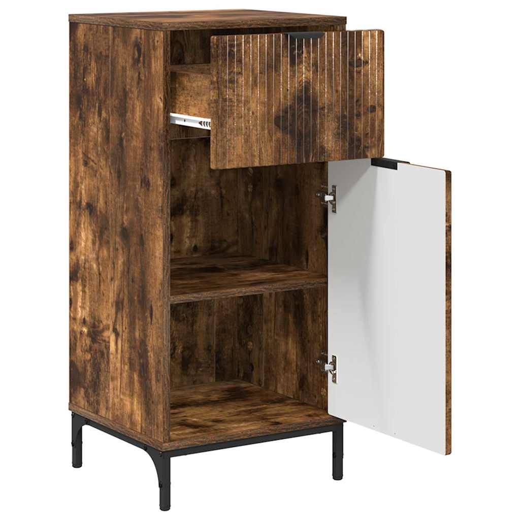 Badeværelsesmøbel sæt Plaid 2 pcs Røget eg 39.5 x 36 x 88 cm