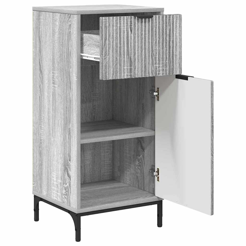 Badeværelsesmøbel sæt 2 pcs Grå sonoma-eg 39.5 x 36 x 88 cm